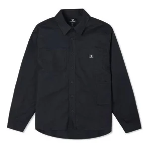 Converse Carpenter Pocket Button Down Long Sleeve Shirt Asia Sizing 'Black' 10022950-A03