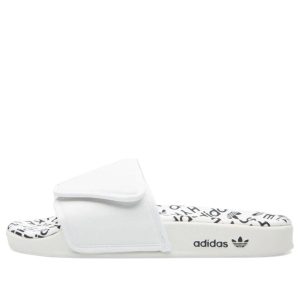 adidas x HYKE Adilette Slipper Asia Sizing 'White Black' S79342