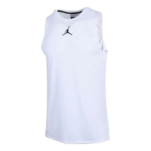 Air Jordan Air Logo Printing Breathable Basketball Vest White CZ7851-100