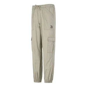 PUMA Woven Cargo Bundle Feet Casual Long Pants Creamy White 533101-42