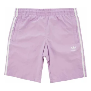 Men's adidas originals Stripe Brand Logo Straight Shorts Pink DV1584