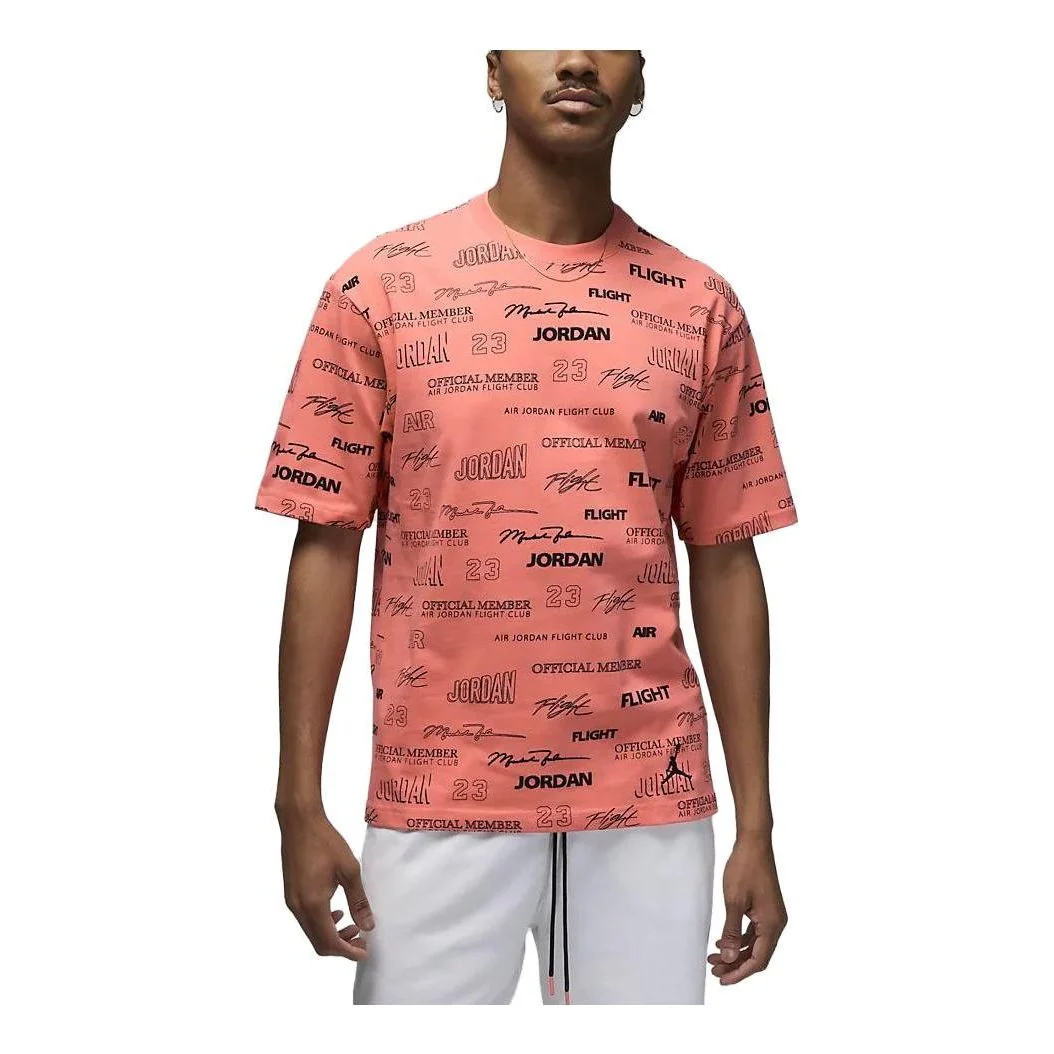 Air Jordan Flight MVP Statement AOP T-Shirt 'Pink Black' DX9573-814