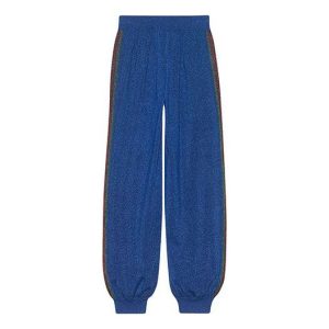 (WMNS) Gucci Wool Lam Track Bottoms 'Blue Red Multicolor' 579764-XKAQ9-4034