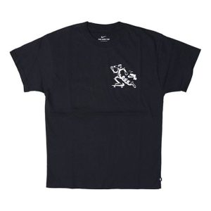 Nike SB Skateboard Funny Pattern Skateboard Short Sleeve Black CW5407-010