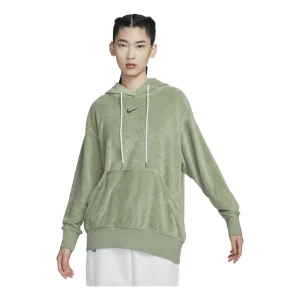 (WMNS) Nike Terry Drawstring Hoodie 'Green' DV7825-386