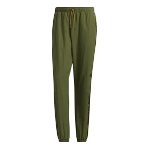 adidas M Wrd Wov Pnt Contrasting Colors Woven Loose Bundle Feet Sports Pants Green GL8683