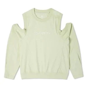 (WMNS) Converse Twisted Knits Cold Shoulder Top Asia Sizing 'Light Green' 10023190-A03