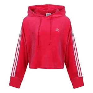 (WMNS) adidas originals Cropped Hoodie 'Red' GI7622