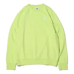 Nike Sportswear Club French Terry Logo Sweatshirt 'Neon Green' BV2667-736