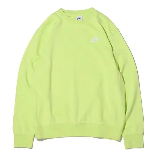 Nike Sportswear Club French Terry Logo Sweatshirt 'Neon Green' BV2667-736
