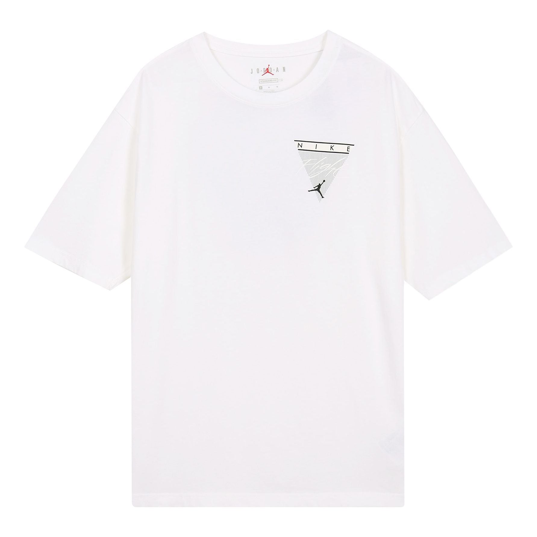 Men's Air Jordan Flight Essentials Washed Basketball Sports Printing Round Neck Short Sleeve White T-Shirt CZ8064-101
