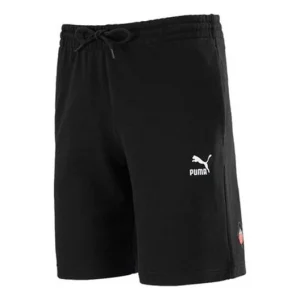 PUMA Club Shorts Embroidered Logo Casual Sports Black 533103-01
