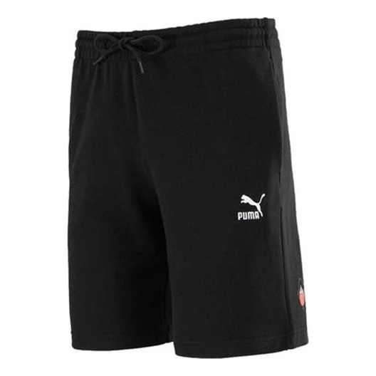 PUMA Club Shorts Embroidered Logo Casual Sports Black 533103-01