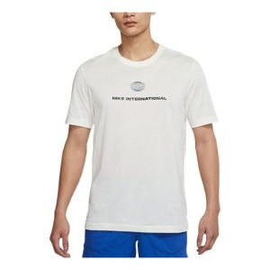 Nike Heritage Solid Color Round Neck Casual Sports Short Sleeve White DM5440-133
