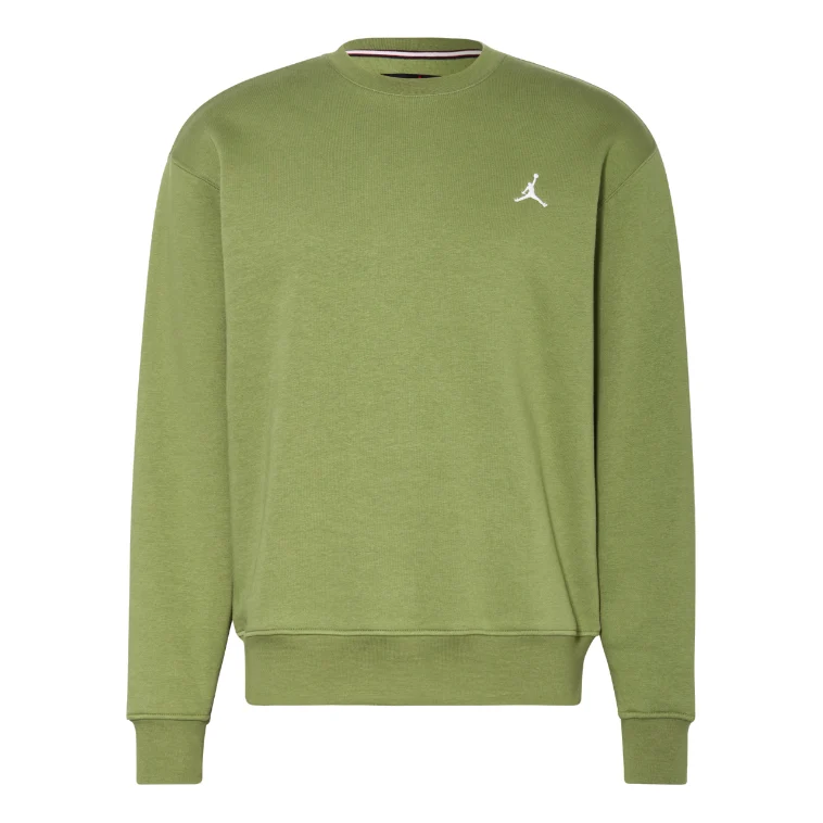 Air Jordan Brooklyn Fleece Crew-Neck Sweatshirt 'Sky J Light Olive' FJ7777-340