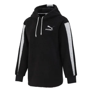 (WMNS) PUMA Sherpa Hoodie 'Black White' 534985-01