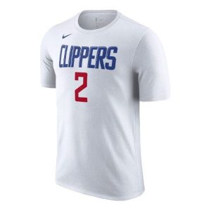 Men's Nike NBA Basketball Sports Printing Short Sleeve Los Angeles Clippers Leonard No. 2 White T-Shirt CV8527-101