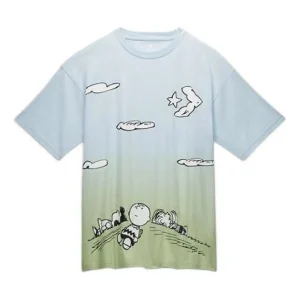 Converse x Peanuts Cloud Watching T-Shirt Asia Sizing 'Blue Green' 10024375-A01