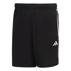 adidas TRAIN ESSENTIALS PIQU 3-STRIPES TRAINING SHORTS 'Black White' IB8111