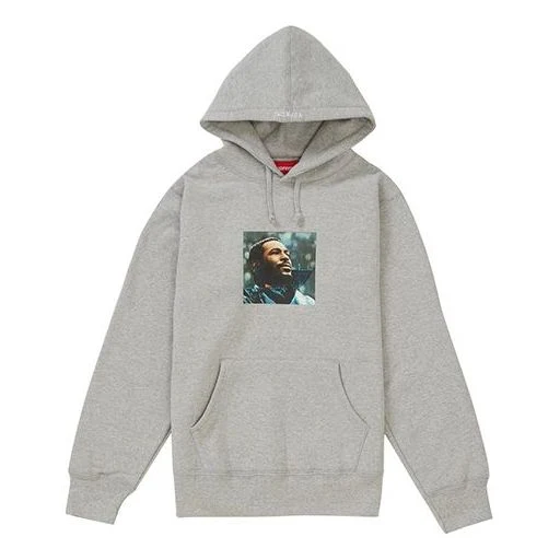 Supreme FW18 Marvin Gaye Hooded Sweatshirt Heather Grey SUP-FW18-1180