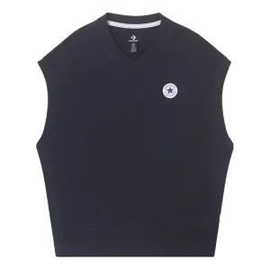 Converse Knitted V-neck Vest Asia Sizing 'Black' 10025908-A02