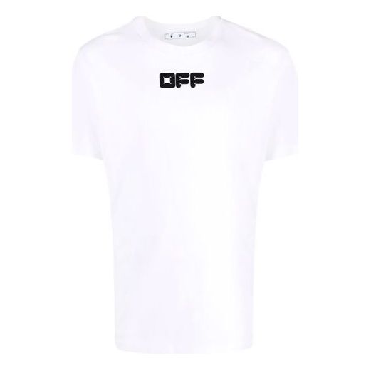 Off-White FW21 logo Printing Short Sleeve Loose Fit White OMAA027F21JER0030110