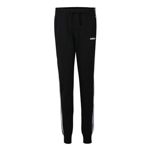 (WMNS) adidas Plaid Knitted Sports Pants Black DP2377