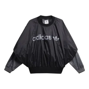 adidas originals x HUMAN MADE Crossover Embroidered Logo Round Neck Sports Black GM4278