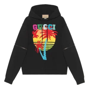 Gucci Sunset Hooded Sweatshirt With Removable Sleeves 'Black' 700117-XJEOT-1082