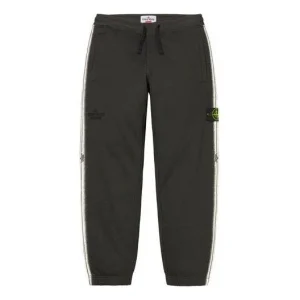 Supreme x Stone Island Stripe Sweatpants 'Black White' SUP-SS22-721