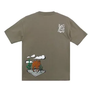 Converse Desert Graphic Tee Asia Sizing 'Brownish Green' 10024871-A03