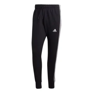 adidas Essentials French Terry Tapered Cuff 3-Stripes Pants 'Black' HA4337