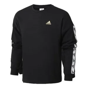 adidas Logo Print Casual Collar Sports Men's Black GL2215