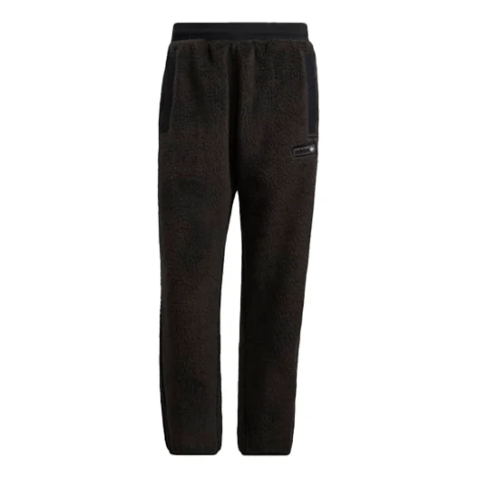 Men's adidas originals Plush Stay Warm Bundle Feet Sports Pants/Trousers/Joggers Black H31298
