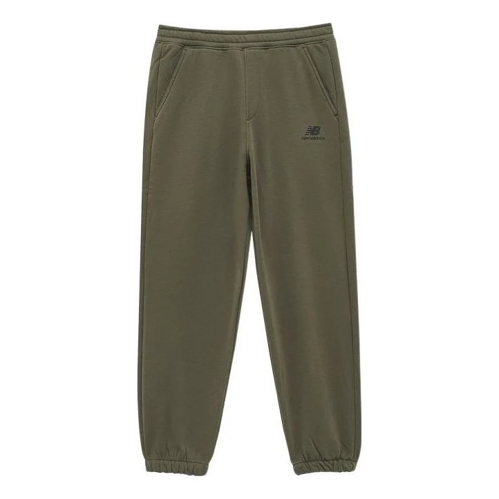 New Balance Logo Casual Sport Joggers Asia Sizing 'Olive Green' AMP24383-DMO