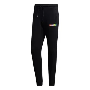 adidas neo M Fav Nn Tp 1 logo Knit Bundle Feet Sports Pants Black GM2346