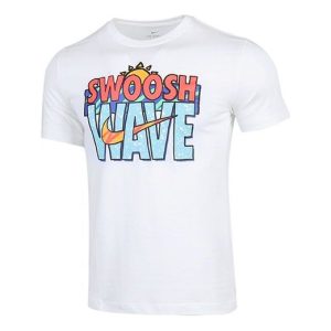 Nike Logo Printing Round Neck Pullover Short Sleeve White CW0431-100