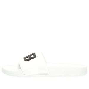 (WMNS) Balenciaga Pool Slides 3D BB Logo 'White' 656434W1S8B9034