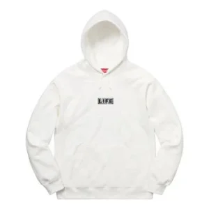 Supreme x Gilbert George Life Hooded Sweatshirt 'White Multi-Color' SUP-SS19-834