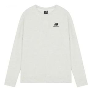 New Balance Embroidered Logo Sports Round Neck Pullover Light Grey UT21501-SAH