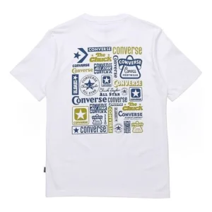 Men's Converse Logo Printing Casual Short Sleeve White 10018868-A01