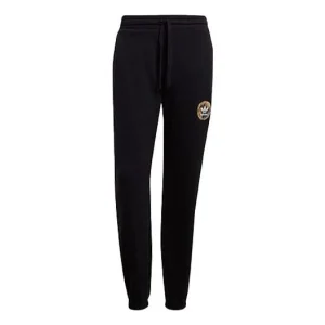 adidas originals Artist Pants Logo Printing Sports Ankle Banded Long Pant Male Black HA4696