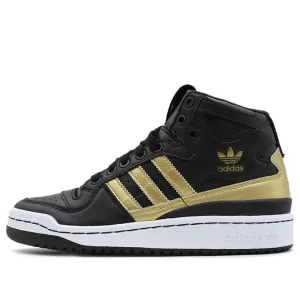 (WMNS) adidas originals Forum Mid 'Black/Gold' D98179