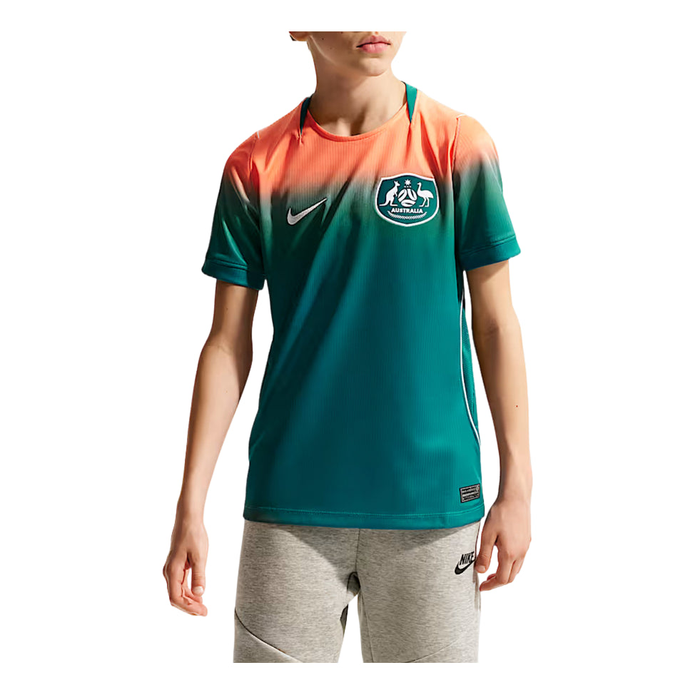(GS) Nike Australia 2026 Stadium Away Dri-FIT Soccer Replica Jersey 'Bright Spruce Orange Pulse White' IB5187-367