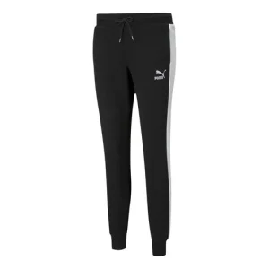 (WMNS) PUMA Iconic T7 Embroidery Logo Sweatpants Black 531415-01