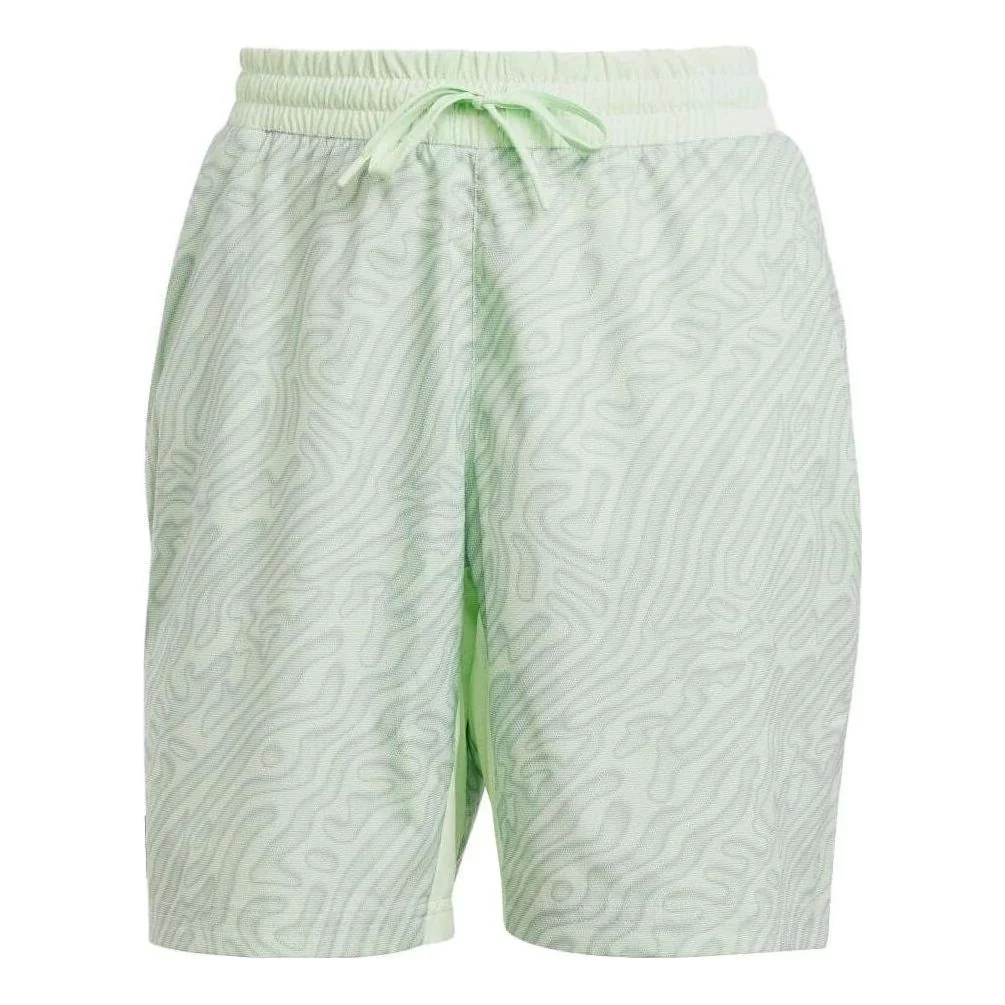 adidas Tennis HEAT.RDY Pro Printed Ergo 7-Inch Shorts Asia Sizing 'Green' IP1934