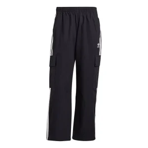 Men's adidas originals 3-stripes Cargo Contrasting Colors Sports Pants/Trousers/Joggers Autumn Black H09117