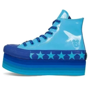 (WMNS) Converse x Miley Cyrus Chuck Taylor All Star Platform Faux Patent Hi 'Gnarly Blue' 563724C