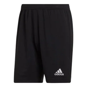 Men's adidas Solid Color Logo Printing Straight Casual Shorts Black H57504