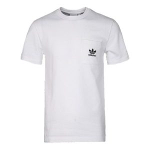 adidas Pocket T-shirt 'White Black' CW5175